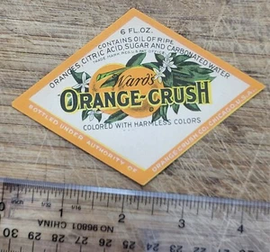 JAR Bottle Label Wards Orange Crush Label - Picture 1 of 1