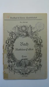 Antiquarische Noten/Songbooks Joh. Seb. Bach für Tenor / Chor - Bild 1 von 3