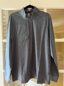 Cutter & Buck Adapt Eco Knit Heather Mens 1/4 Zip Pullover-L- Heathered Navy - Picture 1 of 5