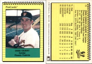 Craig Colbert 1991 ProCards #70 RC Card FREE SHIP *AutographDen* - Picture 1 of 1