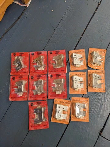 13 packs NOS vintage Hinges  For Flush Overlay Doors USA 6341 Eldecor Cover