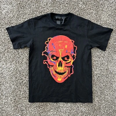 Vlone Skull Shocker Graphic T Shirt Size Large Made in USA - Image 1 of 4