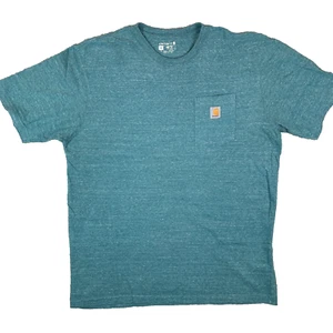 Carhartt Blue Marl Pocket Loose Fit Short Sleeve T-Shirt Tee Herren Gr. XL - Bild 1 von 13