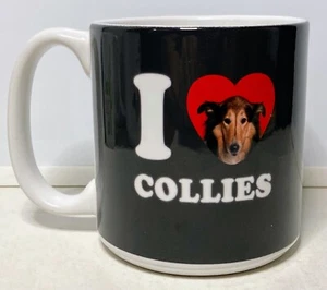 I Love Collies Coffee Mug Collie Photo Dog Large White Ceramic Tea/Coffee Cup - Imagen 1 de 4