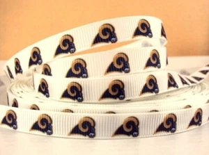 3/8" (1 yard) Rams Grosgrain Ribbon Football St. Louis Team Sports - Picture 1 of 1