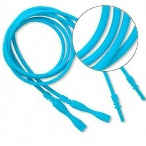Collar Cordón Silicona Azul Turquesa (4) Goma Suave 2mm Cierre a Presión 16" o 18" Foto 1 de 1