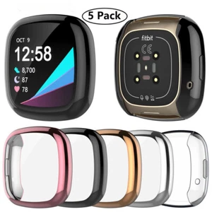 5 Pack For Fitbit Versa 2/3/4 Screen Protector Case Soft TPU Rugged Bumper Cover - Picture 1 of 11