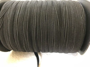 1/4 Inch (6 mm) Thin Elastic Band BLACK - 5 yards - Picture 1 of 3