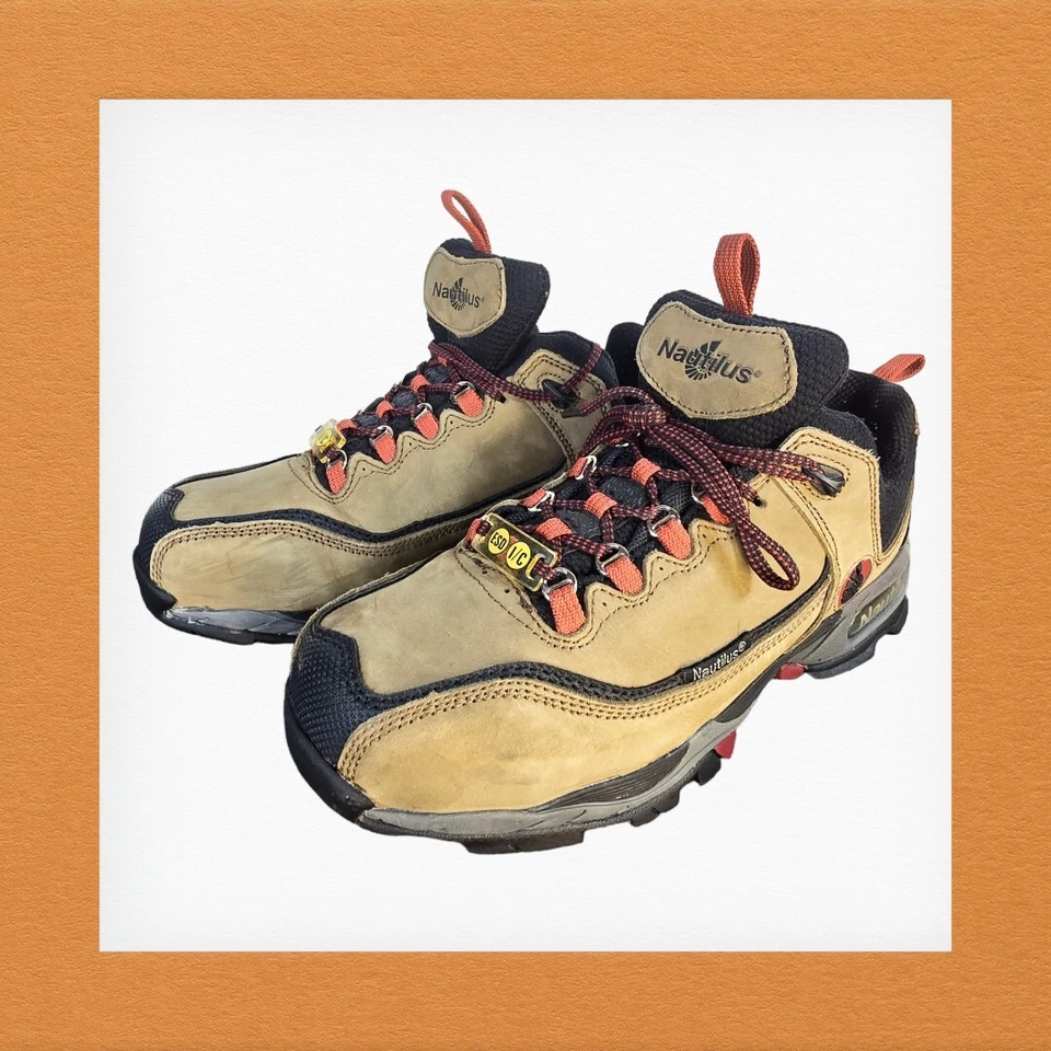 Zapatos deportivos de cuero nobuck Nautilus para hombre con punta de acero talla 8M N1392M Foto 1 de 4