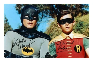 Batman and Robin Adam West Burt Ward 60s TV Show Autograph Signed Photo Print A5 - Picture 1 of 1