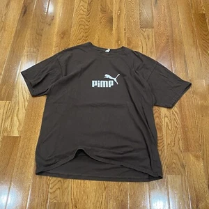 T-shirt vintage anni 90 Pimp Gear Puma parodia divertente grafica skater rave taglia XL rara - Foto 1 di 5