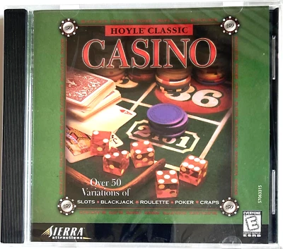 NEW SEALED HOYLE CLASSIC CASINO SIERRA ATTRACTONS PC CD-ROM WINDOWS 3.1 95 98 XP - Image 1 of 2