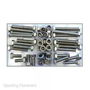 A2 Stainless Steel Metric M8 Hexagon Set Screws/Bolts Nuts & Washers - Picture 1 of 14