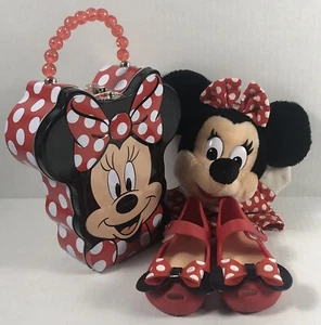 Minnie Mouse Kinder Schuhe Größe 6 mit Sammler Tragetasche Dose & Puppe - Bild 1 von 5