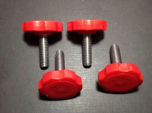 4 pcs Shear-loc 1-1/2 rosette clamping knobs 3/8 x 1-1/4 long stainless screws - Picture 1 of 7