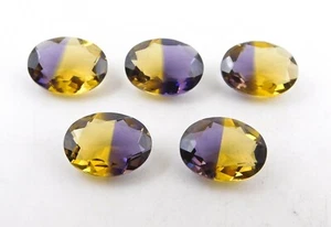 15X20 MM Ametrine Oval Cut Lot Loose Lab Created Gemstone For Jewelry P-543 - Picture 1 of 4