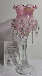 Intaglio Crystl Dsigns Collectn Crimped Swirl Parlour Lmp Signed by Gary W. Levi - Picture 1 of 14