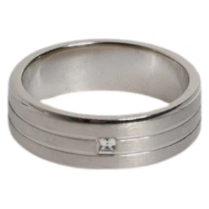 DOLCE & GABBANA Ring Silver Tone Brass Clear Crystal DG Logo US7.5 56mm 230usd - Picture 1 of 9