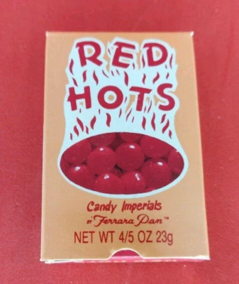VINTAGE RED HOTS BOX FERRARA PAN CANDY 1980S RARE CONTAINER SAY NO TO DRUGS - Image 1 of 4