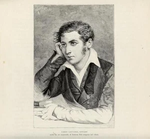 1884 Stampa Antica = Carlo CATTANEO = Risorgimento = RITRATTO Old Print - Picture 1 of 1