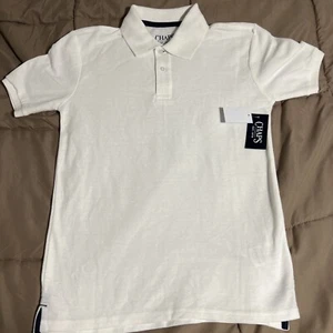 New Boys Youth Large Chaps Polo Shirt White- School Uniform Large - Picture 1 of 4