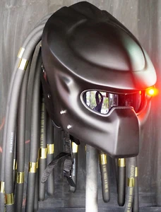 Matte Black Claw Predator Motorcycle Helmet Biker Custom Free Size Casco Moto - Picture 1 of 5