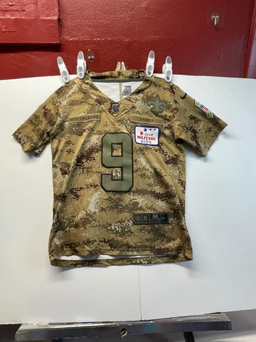 New Orleans Saints Drew Brees Our Military Kids Jersey NFL on Field Size M Youth Cover