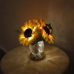 Flower Lamp Touch Lamp, Dimmable Sunflower Table Lamp, Rechargeable Cordless ... - Picture 1 of 1