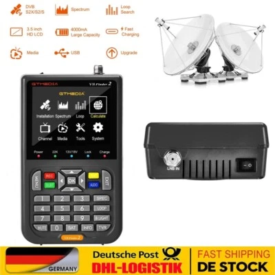 Satelliten Messgerät GTMEDIA V8 Finder2 HD DVB-S2/S2X Signalfinder 3,5 LCD Sat - Bild 1 von 4