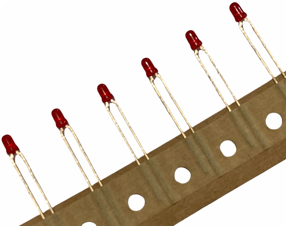 50 PCS OSRAM 3mm Red LED Through Hole ORIGINAL OEM PARTS LEDS - Image 1 of 1