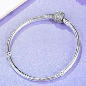 Original Pandora Armband Silber CZ Fassverschluss Schlangenkette 590723CZ 17cm 6,7 - Bild 1 von 3