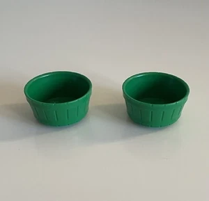 LEGO Green Container Barrel Half Large w/ Axle Hole (Item No. 64951) (QTY 2) - Picture 1 of 3