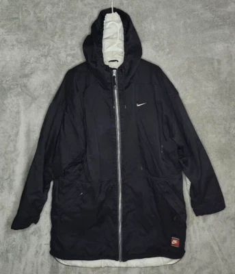 Nike Parka Chaqueta Larga Con Capucha Aislada Invierno Calce Suelto Gabardina Hombres Talla L Foto 1 de 4