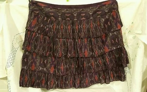 GAP FLIRTY SKIRT above knee sz 10 multi-color purples women's - Picture 1 of 4