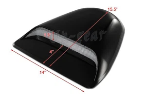 Universal ABS Plastic Racing Air Flow Vent Turbo Hood Scoop Cover Black - Picture 1 of 4