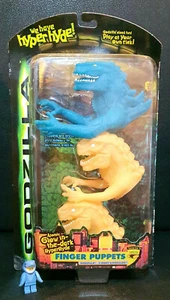 Godzilla Finger Puppets Resaurus Variante Glow NEU OVP Baby Godzilla Vintage RAR - Picture 1 of 12