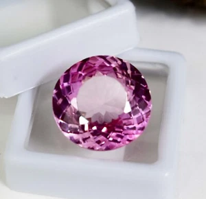 Beautiful 20.50 CT Unheated Blush Pink Sapphire Round Cut Loose Gemstone - Picture 1 of 9