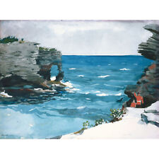 Winslow Homer Rocky Shore Bermuda großer Wandkunstdruck 18 x 24 Zoll