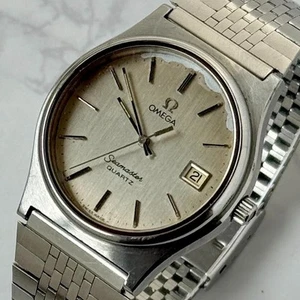 OMEGA Seamaster Men's Watch Quartz Silver Dial Junk U2578 from JAPAN Used item - Picture 1 of 10