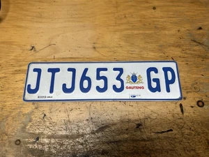 South Africa Gauteng Car Registration Plate License - Picture 1 of 3