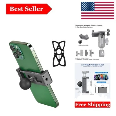 Durable Aluminum Bike & Motorcycle Phone Mount with 360° Rotation & Silicone ... Foto 1 de 4