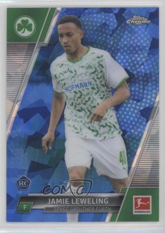 2021-22 Topps Chrome Bundesliga Sapphire Edition Jamie Leweling #44 Rookie RC - Image 1 of 2
