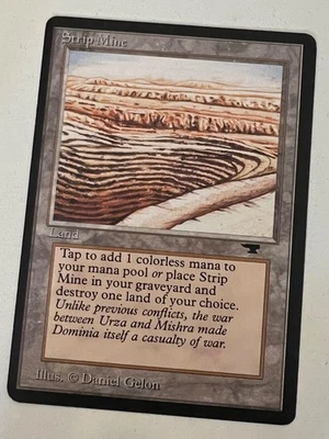 Magic the Gathering MTG Antiquities Strip Mine (EVEN HORIZON) NM  (Beta Bob) - Image 1 of 2