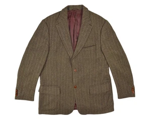 Barutti British Cashmere Tweed Wool Blend Blazer Jacket Mens Size US 46L EU 56L - Picture 1 of 18