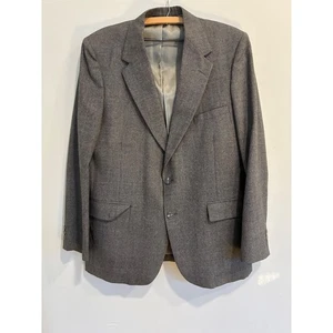 Vintage Johnny Carson Herren In Wolle Grau Blazer Jacke, 100% Reine Wolle Größe 42R - Bild 1 von 7