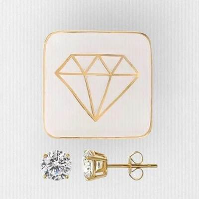 Nuevo con etiquetas Pendiente Giani Bernini Circonita Cúbica Solitario con Plato de Baratija de Cerámica Foto 1 de 4