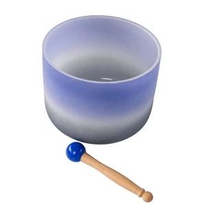 Cristal Singing Bowl 9" azul índigo A4 432Hz cuenco de cuarzo Sustain incl. accesorios - Imagen 1 de 8