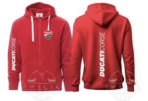 FELPA DUCATI FELPA FULL ZIP CAPPUCCIO MOTO MOTOGP  ITALIA SWEATSHIRT HOODIE - Picture 1 of 4
