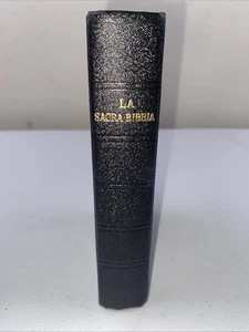 La Sacra Bibbia 1973 Italian Bible 5”X7” Black Appears Unused - Picture 1 of 11