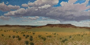 Tom Scarborough Original Óleo Sobre Lienzo 18”x36” Cerca de Franktown Sin Marco Reparado - Imagen 1 de 8